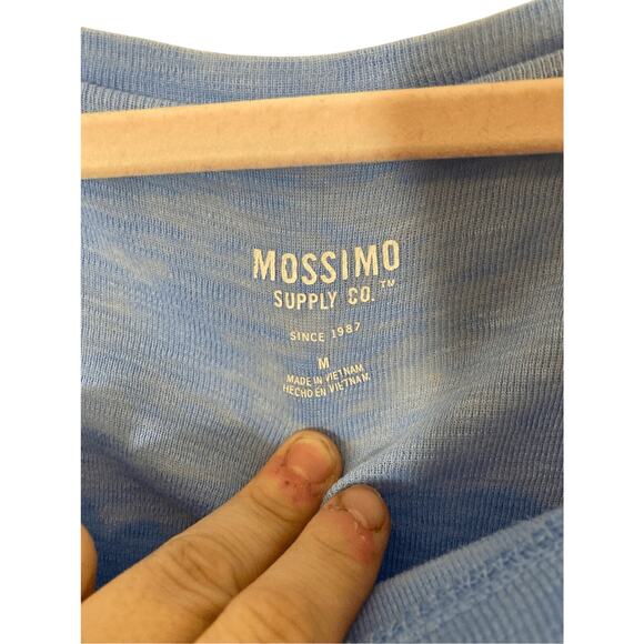 Mossimo Women's Baby Blue Softgirl Collegiate Basic Long Sleeve - Picture 3 of 4